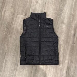 Eddie Bauer Black Puffer Jacket with Stand-Up Collar